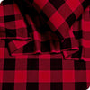 Bare Home Flannel Sheet Set Prints, 100% Cotton, Velvety Soft Heavyweight - Double Brushed Flannel for Extra Softness & Comfort - Deep Pocket - Bed Sheets (Twin, Buffalo Plaid - Red/Black)