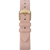 Timex Women's Crystal Bloom 38mm Watch - Pink Floral Crystal Fabric Dial Gold-Tone Case with Pink Leather Strap