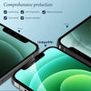 UniqueMe [2+2 Pack] Compatible with iPhone 12 Pro Max Privacy Screen Protector, Tempered Glass 6.7-inch and Camera lens Protector, Anti Spy [Easy Installation Frame] [Precise Cutout] Bubble Free