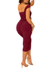 Halfword One Shoulder Cocktail Dress for Women Sexy Ruched Bodycon Night Party Club Dresses Wine Red M