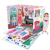eeBoo: Musician and Artist Paper Doll Reusable Set, Comes with a 2 Sided Stand-up Scene, Heavy Duty Board, Perfect for Ages 5 and up