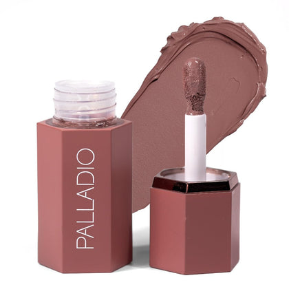 Palladio Liquid Blush for Cheeks & Lips 2-in-1 Makeup Face Blush, Weightless Cream Formula, Smudge Proof Long-Wearing Pigmented Blush, Natural Look Makeup Face Blushes, Dewy Finish, Dusty Rose