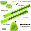 8 Pieces Reflective Bands Winter High Visibility Reflector Bands Reflective Straps Tape Bracelets Reflective Running Gear for Women Men Running Cycling Walking Arm Wrist Ankle Leg ()