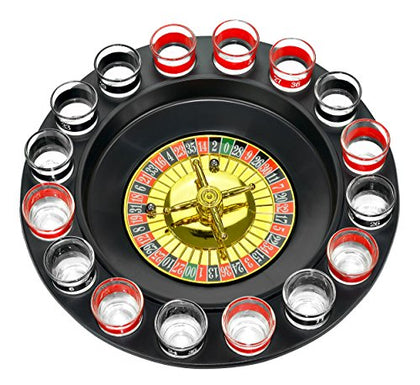 Shot Glass Roulette Novelty Gifts Drinking Party Game, 16PCS, Red/Black, FON-10046 by Fairly Odd Novelties Adult Games for Adult Game Night! The perfect White Elephant Gifts For Adults.