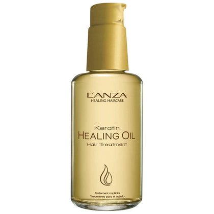 L'ANZA Keratin Healing Oil Treatment - Restores, Revives, and Nourishes Dry Damaged Hair & Scalp, With Restorative Phyto IV Complex, Protein and Triple UV Protection (3.4 Fl Oz)