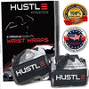 Hustle Athletics Wrist Wraps - Best Weightlifting Support (Professional Competition Grade Wrap) - Brace Your Wrists to Push Heavy, Avoid Injury & Improve Your Workout - for Men & Women