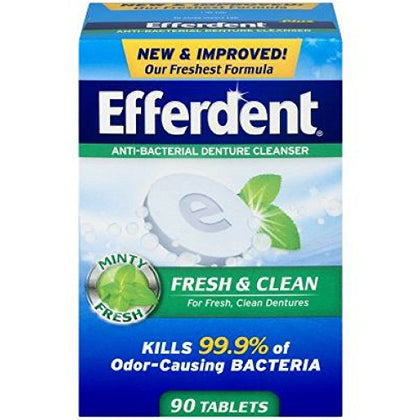 Efferdent Plus Mint Denture Cleanser Tablets 90 ea by Efferdent