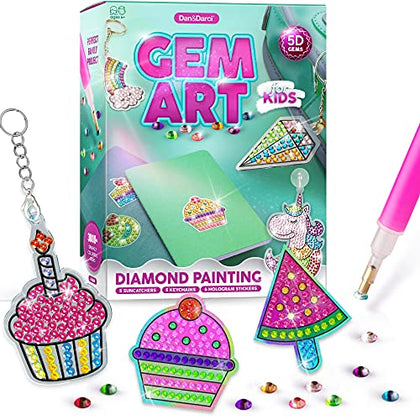 Gem Art, Kids Diamond Painting Kit for Kids - Big 5D Gems - Arts and Crafts - Girls and Boys Ages 6-12 - Gem Painting Kits - Best Tween Gift Ideas for Girls Crafts Age 4, 5, 6, 7, 8, 9, 10-12, 6-8