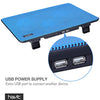Havit HV-F2056 15.6-17 Inch Laptop Cooler Cooling Pad - Slim Portable USB Powered (3 Fans) (Blue)