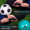 Sports Stable Dual Action Ball Pump Comes with 5 Standard Needles and 2 Plastic Adaptors for Your Football, Basketball, Soccerball, Volleyball, Handball