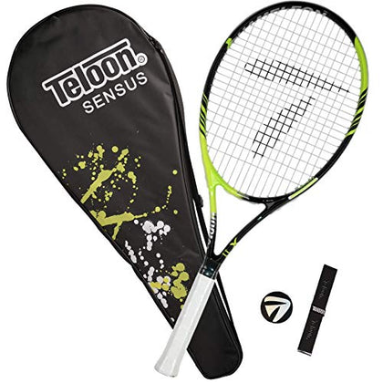 Teloon Sensus Series | Triple Shock Absorption | Adult Tennis Racquet, Women Tennis Racket Includes Bag Cover, Shock Absorber, Tennis Grip (Chartreuse Yellow)