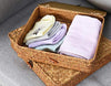 Seagrass Storage Basket Box with Lid Rectangular Woven Shelf Baskets Bins for Organize Snack Toys Set of 2 Natural Decorative(Large+Small)