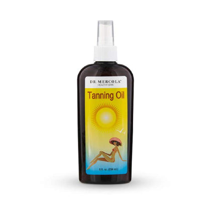 Dr. Mercola Natural Tanning Oil (8 fl oz per bottle), NO artificial fragrances or potentially toxic ingredients