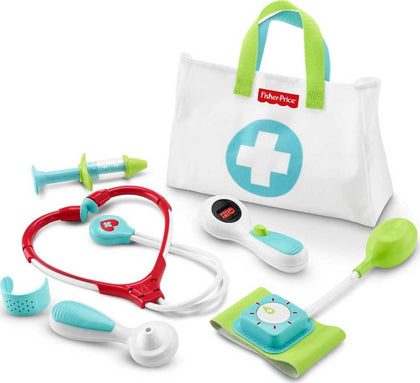 Fisher-Price Preschool Pretend Play Medical Kit 7-Piece Doctor Bag Dress Up Toys for Kids Ages 3+ Years
