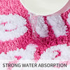 Fancy Soft Water Absorbent Bathroom Rug Shag Microfiber Shower Bath Rug Washable Pink Purple Plush Bath Mat 19.6