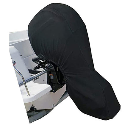 FLYMEI Boat Motor Covers, Full Outboard Motor Cover with 420D Heavy Duty Oxford Fabric Extra PVC Coating, Water Resistant Outboard Engine Covers Fit for Motor 100-150 HP