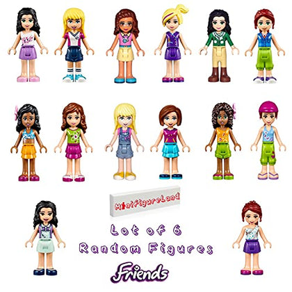 LEGO Friends Girl Female Male Minifigures - Lot of 6 Random Figures (No Duplicates)