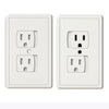 2 Pack Outlet Covers Baby Proofing, QYESWHSR Electrical Outlet Cover Plates (for Center Screw Outlets Only), Self-Closing Safety Child Proof Outlet Cover, Outlet Plug Covers with 1-Screw - White