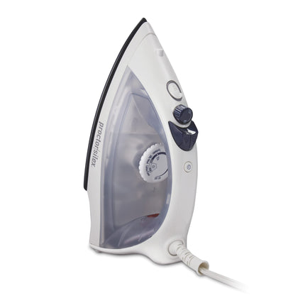 Proctor Silex Iron & Vertical Steamer for Clothes with Nonstick Soleplate 1200 Watts, Adjustable Spray and Blast Steam Settings, Auto Shutoff, White and Grey (17150PS)