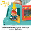 Little People Musical Toddler Toy Serve It Up Food Truck Vehicle with 2 Figures for Pretend Play Ages 1+ Years