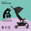 Joolz AER+ - Lightweight Premium Baby Stroller with Ergonomic Seat - One-Second Fold Design - Comfortable & Compact - Airplane Suitable - XXL Sun Hood - Travel Pouch Included - Refined Black