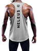 NELEUS Men's 3 Pack Dry Fit Muscle Tank Workout Gym Shirt,5031,Black,Navy,Grey,XS,EU S
