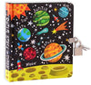 MOLLYBEE KIDS Outer Space Lock and Key Diary for Boys and Girls, 208 Lined Pages