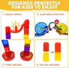 Marble Run For kids Age 4-8: 138Pcs Marble Race Track Marble Maze Games , Fun Glow in Dark Glass Marbles Galaxy , Indoor Learning Building STEM Toy for 4 5 6 + Year Old Gift for Toddlers