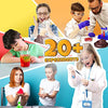 Kids Science Kit with Lab Coat Gift Set - Over 20 Science Experiments for Kids 3-5, 5-7