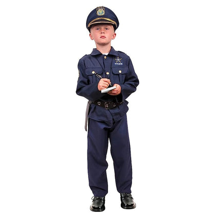 Kangaroo Deluxe Police Costume For Kids I Police Accessories Play Set I 12 Pcs Role Play Cop Costume & Dressup Accessories Include Police Hat, Shirt, Pants, Belt, Holster, and Whistle