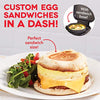 DASH Deluxe Sous Vide Style Egg Bite Maker with Silicone Molds for Breakfast Sandwiches, Healthy Snacks or Desserts, Keto & Paleo Friendly, (1 large, 4 mini) - Black