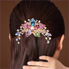 KuuGuu Flower Bridal Combs, Floral Side Combs Crystal Rhinestones Wedding Hair Accessories for Women, 4 PCS