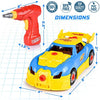 Liberty Imports Take Apart Racing Car Toys - Build Your Own Assembly Vehicle with 30 Piece Constructions Set and Working Electric Drill - Engine Sounds & Lights