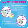 MAM Easy Start Anti-Colic Bottle, Baby Essentials, Medium Flow Bottles with Silicone Nipple, Unisex Baby Bottles, Designs May Vary, 9 oz (3-Count),