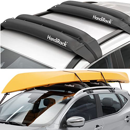 HandiRack Universal Inflatable Roof Rack - Pack of 2, Black - Tie-Downs and Bow and Stern Lines Included - Carries Kayaks, Canoes, Snowboards and SUPs