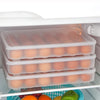HANSGO Deviled Egg Containers with Lid, 24 Portable Storage Carrier with Lid for Eggs BPA-Free Egg Holder for Refrigerator Clear Egg Organizer for Easter Thanksgiving Party Home Kitchen Supplies