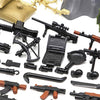 Feleph Weapon Pack Military Army WW2 Toys for Soldier Figures, Swat Team Gear Set for Boys, Battle Building Blocks Bricks Compatible with Major Brand