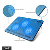 Havit HV-F2056 15.6-17 Inch Laptop Cooler Cooling Pad - Slim Portable USB Powered (3 Fans) (Blue)