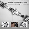 Niziruoup Stainless Steel Watch Band 14mm 16mm 18mm 19mm 20mm 21mm 22mm 24mm Universal Metal Watch Strap Smartwatch Replacement Band Men Women fit Most Traditional Watches