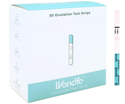 Wondfo Ovulation Test Strips - Women Fertility Tracking and Pregnancy Planning with Cycle-Detecting LH Surge - Highly Sensitive and Fast Result at Home Kit (50 Count)