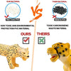 Jumbo Safari Animal Figures: Realistic Large Zoo Toys Set - Tiger, Lion, Elephant, Giraffe for Kids & Toddler Parties