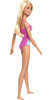 Barbie Doll, Blonde, Wearing Pink and Blue Floral Swimsuit, for Kids 3 to 7 Years Old