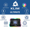 KLIM Ultimate + RGB Laptop Cooling Pad with LED Rim + New 2023 Version + Gaming Laptop Cooler + USB Powered Fan + Very Stable and Silent Laptop Stand + Compatible up to 17