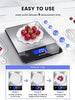 ?NASA-Grade?33lb Food Kitchen Digital Scale,?Bread Meat Cookies Measures Precisely?Weight Grams and Ounces for Baking Cooking,1g/0.1oz Precise Graduation,304 Stainless Steel,Waterproof Tempered Glass