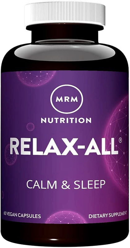 MRM Nutrition Relax-All ® | Relaxation + Calmness | Restful Sleep | GABA + L-Theanine + Ashwagandha| Vegan + Gluten Free | 15 Servings