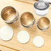 Cookie Cutters - Biscuit Cutters/Stainless Steel Dumpling Cutters/Cake Pastry Cutters/Cake Cookie Scone Cutters Molds stamps for Cooking Baking (3Pcs, Flower Edge)