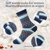 MORECOO Women Socks Winter Gift Socks Christmas - Women's Sock Vintage Socks 5 Pack Winter Fall Gift Socks for Women