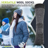 Alvada Warm Thermal Wool Socks for Winter Moisture Wicking and Breathable Cozy Boot Socks Charcoal ML