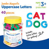 Learning Resources Jumbo Magnetic Uppercase Letters, ABCs, Early Letter Recognition, 40-Pieces, Large Magnetic Letters, Assorted Colors, Ages 3+