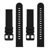 BISONSTRAP Silicone Watch Bands, Slim Watch Straps with Quick Release, 16mm, Black with Black Buckle